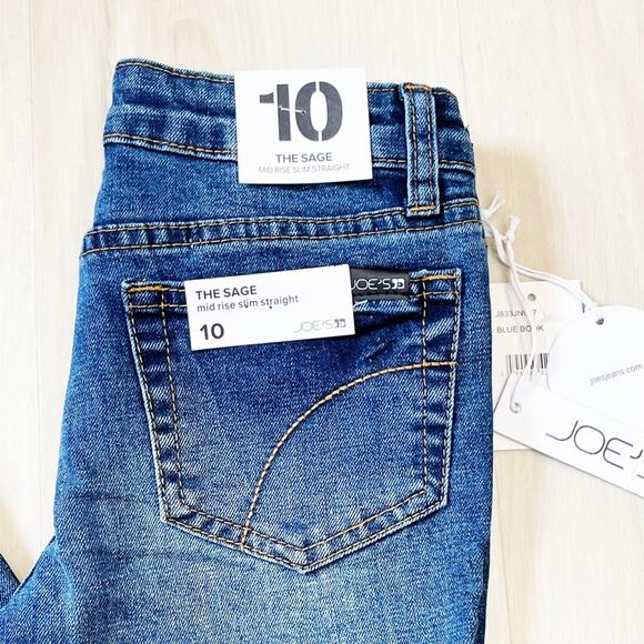 ๐ 3/$10 ๐ Joes Jeans Sage Mid Rise Slim Straight Jean Girls 10 NEW - Picture 3 of 6